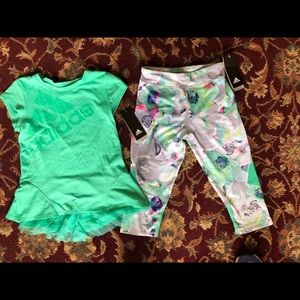Adidas climalite set girls small